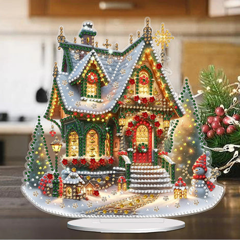LED Weihnachtshaus mit DIY Diamantkunst – Winterloria