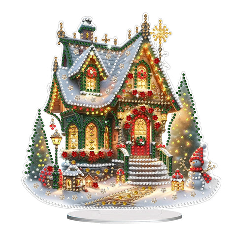 LED Weihnachtshaus mit DIY Diamantkunst – Winterloria