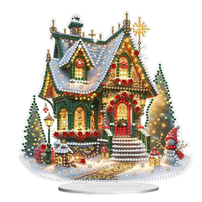 LED Weihnachtshaus mit DIY Diamantkunst – Winterloria