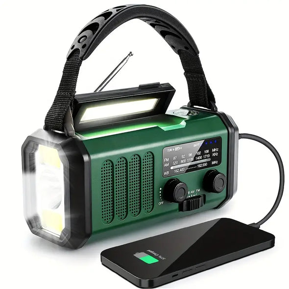 Multifunktionales Notfallradio mit Powerbank für Outdoor und Krisensituationen