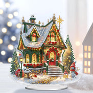 LED Weihnachtshaus mit DIY Diamantkunst – Winterloria
