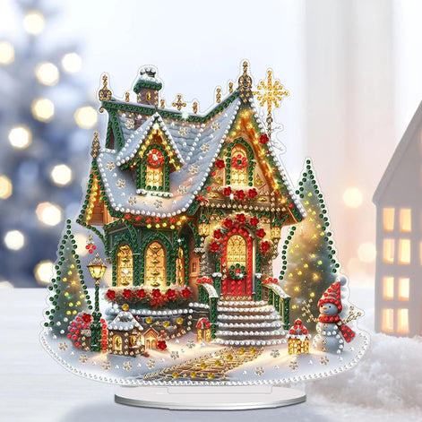 LED Weihnachtshaus mit DIY Diamantkunst – Winterloria