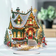 LED Weihnachtshaus mit DIY Diamantkunst – Winterloria