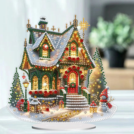 LED Weihnachtshaus mit DIY Diamantkunst – Winterloria