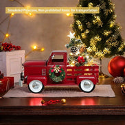 Roter Weihnachts-Pick-up mit LED und Tannenbaum – Noelvaro