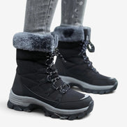 Damen Schnürstiefel mit Plüschfutter und kräftiger Sohle Virella