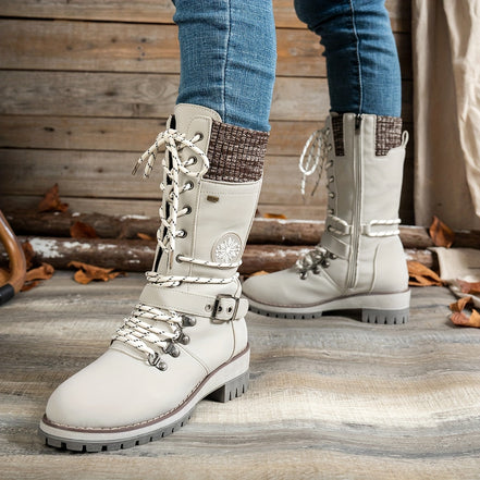 Arvella Knit Mid-Calf Boots – Praktische Stiefel für die kühleren Jahreszeiten