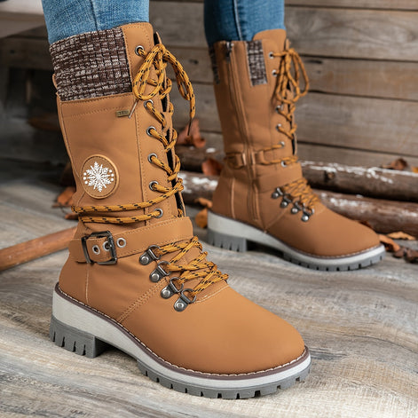 Arvella Knit Mid-Calf Boots – Praktische Stiefel für die kühleren Jahreszeiten