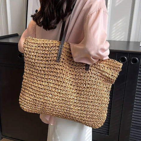 Laymira Damen Shopper aus Naturfasern mit verstellbaren Trägern