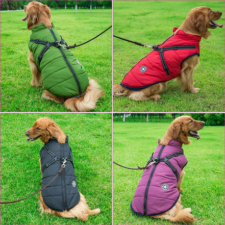 Caniflex Winter-Hundejacke mit integrierter Geschirr-Funktion