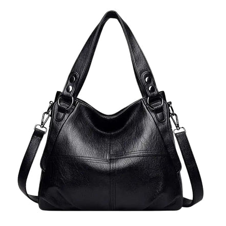 Marvella Handtasche Damen Leder Reißverschluss verstellbarer Gurt Tasche mit Innenfach