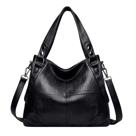 Marvella Handtasche Damen Leder Reißverschluss verstellbarer Gurt Tasche mit Innenfach