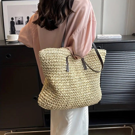 Laymira Damen Shopper aus Naturfasern mit verstellbaren Trägern
