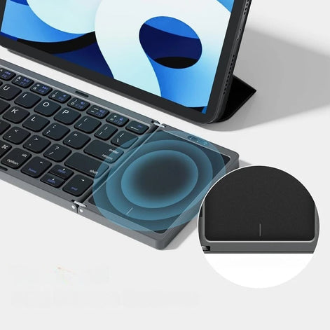 FoldType Touch Mini-Tastatur – Faltbare Bluetooth-Tastatur mit Touchpad