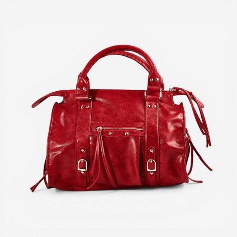 Ravina Schultertasche – Handtasche mit Reißverschluss, Doppelgriffen und verstellbarem Riemen