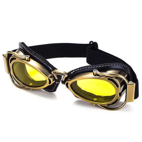 Terrox Motorradbrille mit faltbarem Rahmen und verstellbarem Band – Schutzbrille