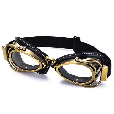 Terrox Motorradbrille mit faltbarem Rahmen und verstellbarem Band – Schutzbrille