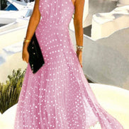 Neravelle Halterneck Kleid mit Plisseerock