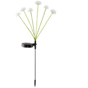 Solar Gartenleuchten mit 6 LED-Lichtköpfen, 2er-Set – Florvessa