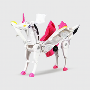 Lumivara Kinder Transformationsspielzeug Auto Einhorn mit Licht und Sound