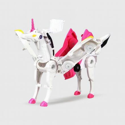 Lumivara Kinder Transformationsspielzeug Auto Einhorn mit Licht und Sound