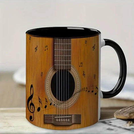 Kaffeetasse mit Gitarrendesign – Dekorativ & funktional für den Innenbereich