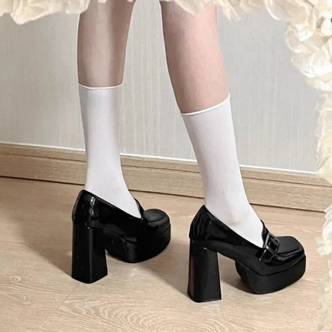 Selvina Keilschuhe – Damen Schuhe mit Keilabsatz, Schnallenverschluss und PU-Material