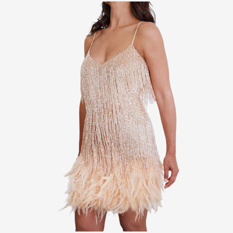 Lunaria Kleid – Damen Minikleid mit V-Ausschnitt, ärmellos und Polyester