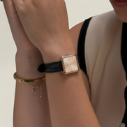Velmoria Damen Armbanduhr mit quadratischem Zifferblatt