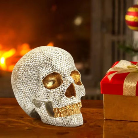 Mortessa Schädel-Skulptur aus Resin für Tischdekoration