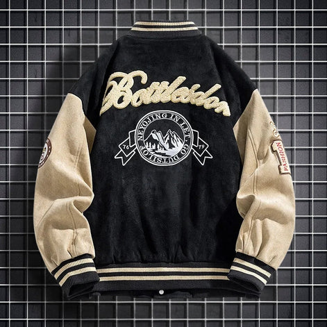 Varellio Herren Bomberjacke mit Knopfverschluss