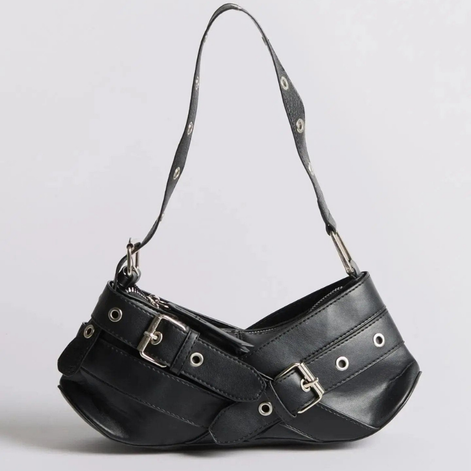 Schultertasche mit verstellbarem Gurt und Reißverschlussfach