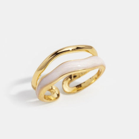 Veloura Damenring mit offenem Wellen-Design