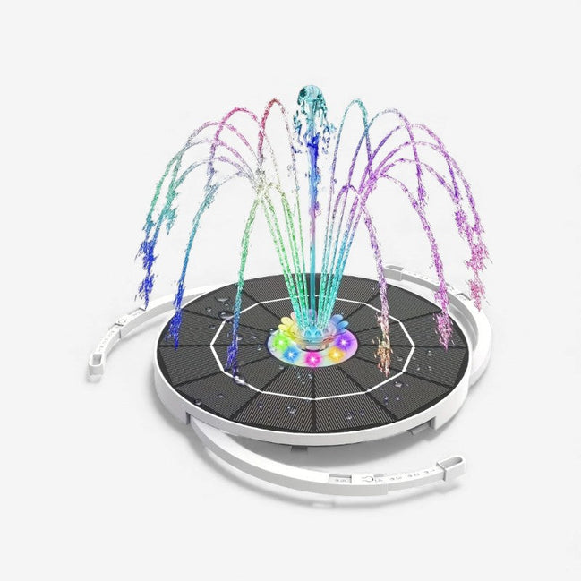 Solarbetriebene Wasserfontäne für den Außenbereich