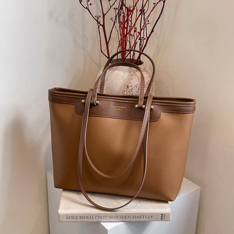 Torvina Schultertasche – Handtasche mit Doppelgriffen und großem Innenfach