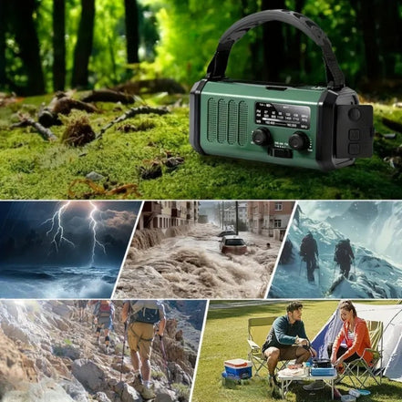 Multifunktionales Notfallradio mit Powerbank für Outdoor und Krisensituationen