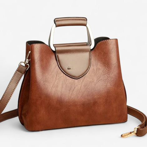 Selvara Handtasche aus Leder mit verstellbaren Trägern und geräumigem Innenfach