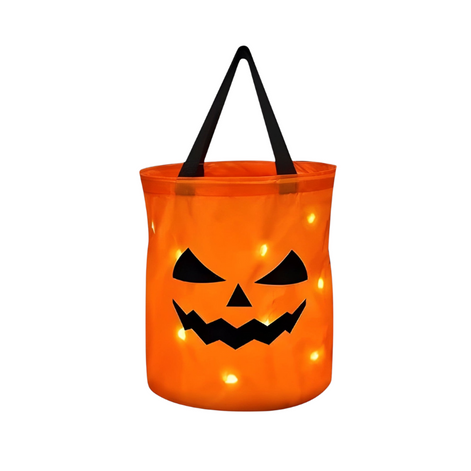 Halloween Kürbis-Süßigkeitenkorb mit LED-Beleuchtung – Luminox