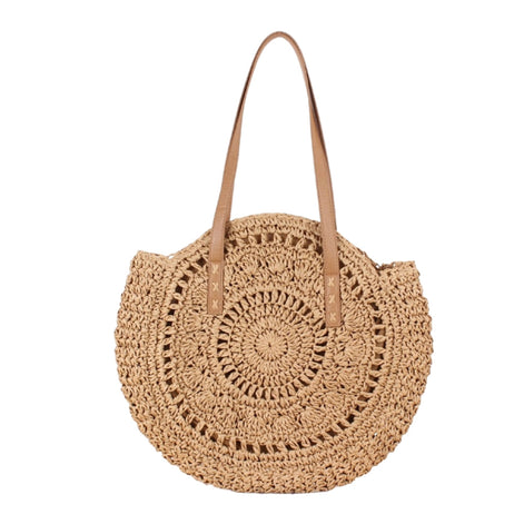 Karinelle Damen Schultertasche aus Stroh mit verstellbarem Riemen