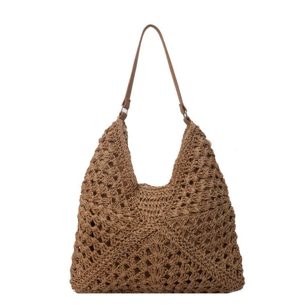 Emeliora Damen Schultertasche mit geflochtener Struktur