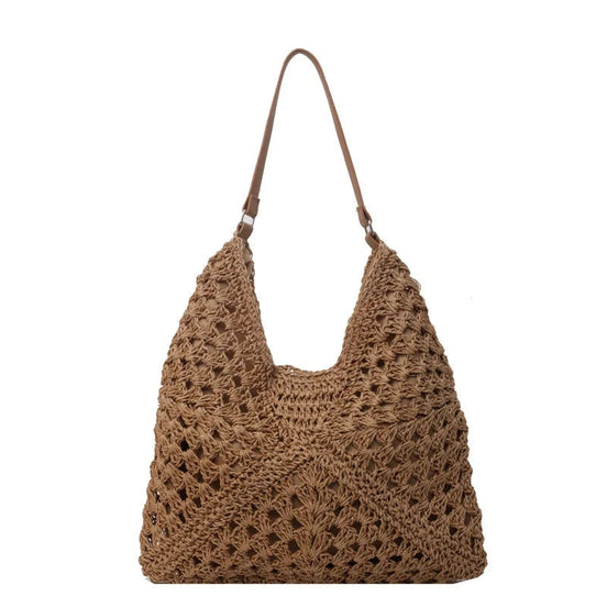 Emeliora Damen Schultertasche mit geflochtener Struktur