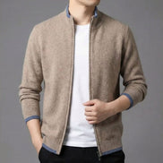 Larevo Damen Strickpullover mit Reißverschluss und Slim Fit