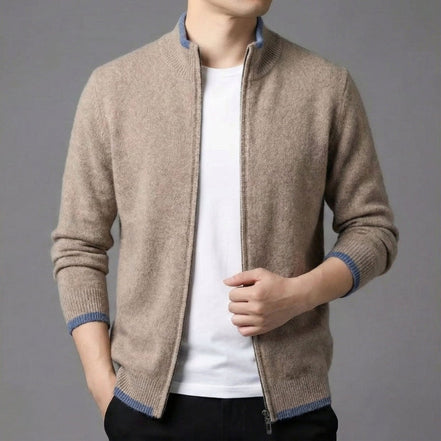 Larevo Damen Strickpullover mit Reißverschluss und Slim Fit