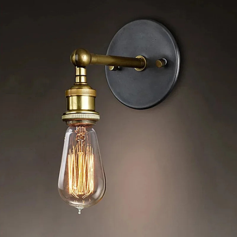 Aurivelle Vintage LED Wandleuchte aus Metall für Innenräume