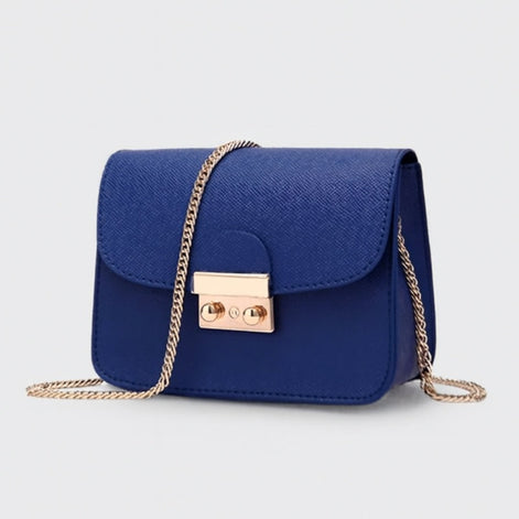 Norevia Mini Schultertasche leicht und pflegeleicht mit Kettendetail und kompaktem Innenfach