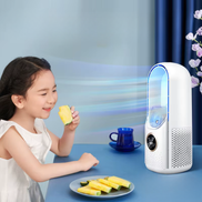 USB Turmventilator ohne Flügel mit LED-Anzeige und Einstellbarer Geschwindigkeit – Aerlisse