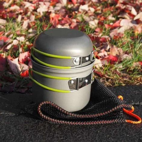 TrailCook Essentials Kochset – Leichtes Camping-Kochgeschirr aus Edelstahl
