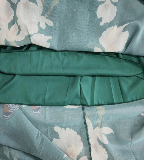 Velmira Maxikleid mit Blumenmuster und V-Ausschnitt – langärmeliges Kleid in A-Linien-Form
