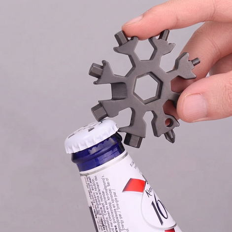 18-in-1 Multifunktionsschlüssel in Schneeflockenform – Hexavaro