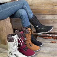 Arvella Knit Mid-Calf Boots – Praktische Stiefel für die kühleren Jahreszeiten